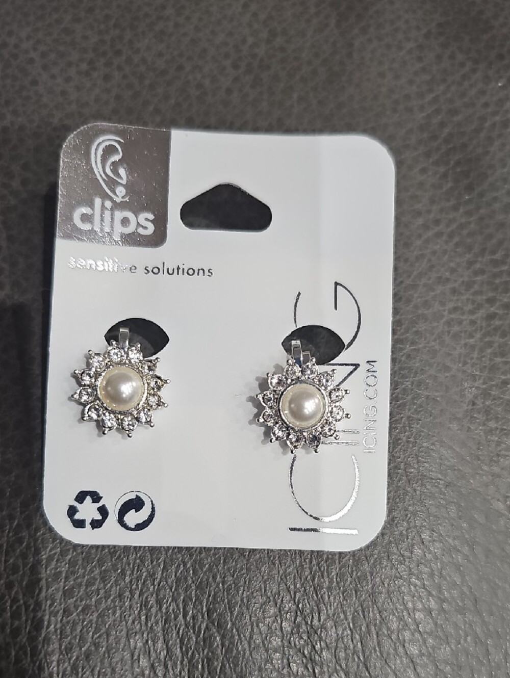 Icing Silver-Tone Pearl Sunburst Earrings - White